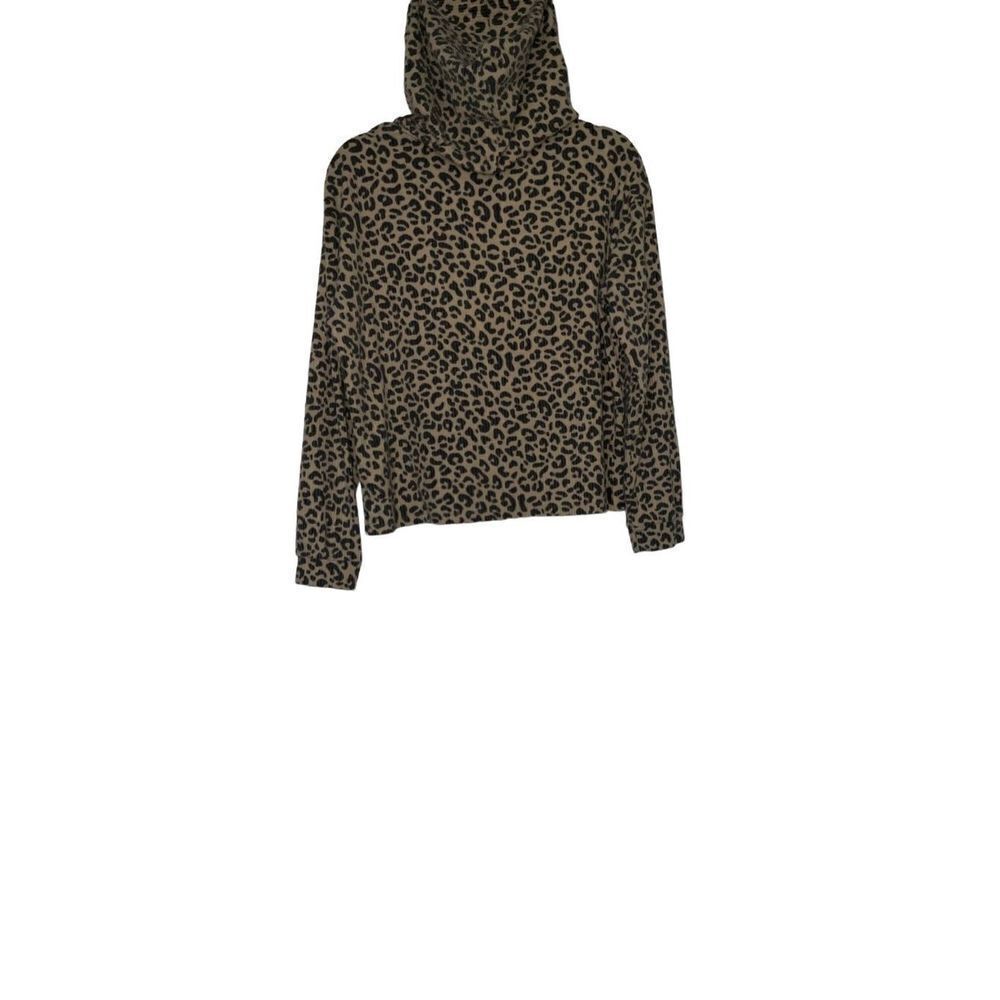 Angels Leopard Print Luxe Ribbed Hoodie - Picture 2 of 8